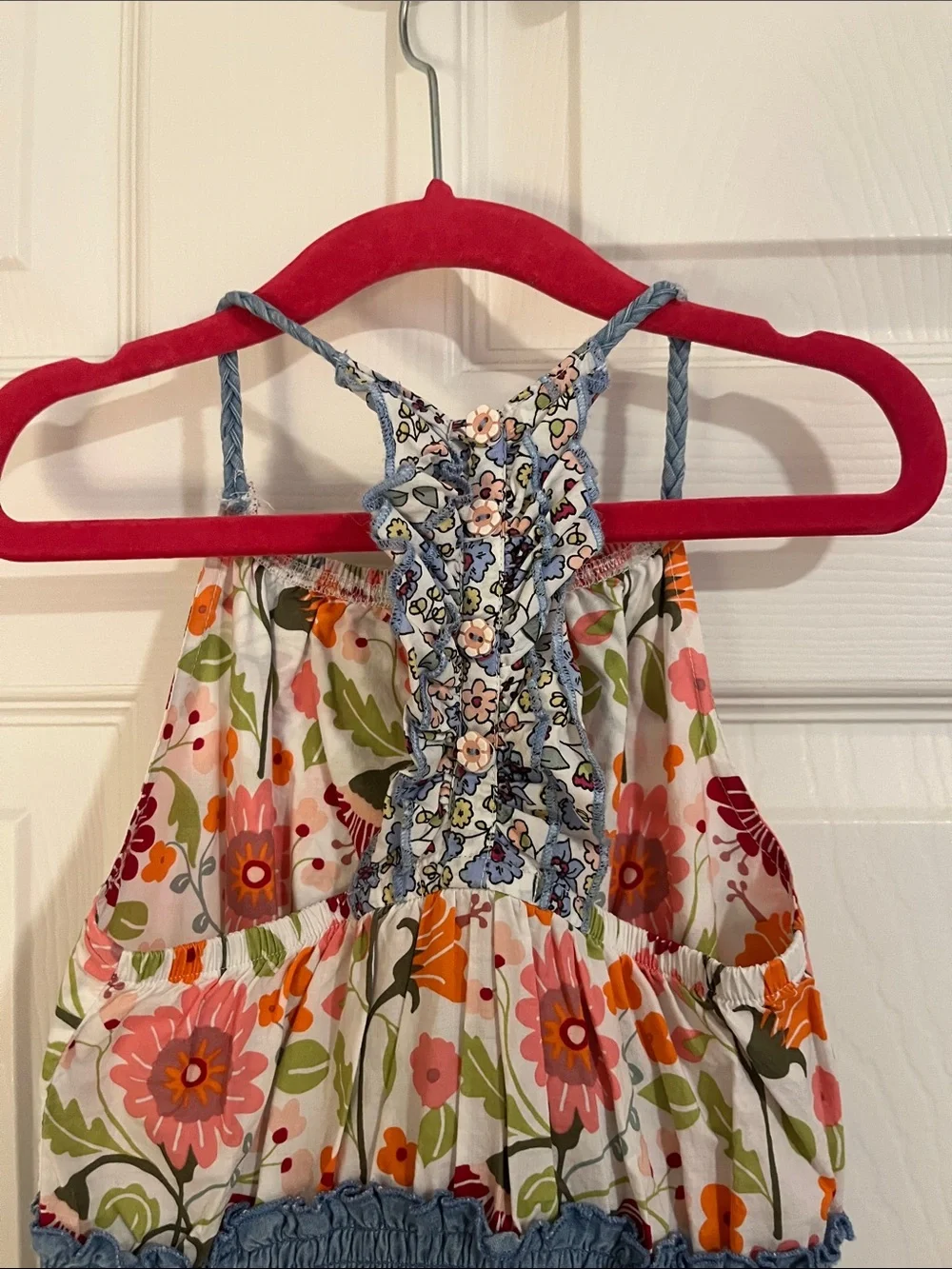 Matilda Jane Mixed Print Girls Maxi Dress 6 - Beach Umbrellas, Florals